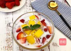 Illustration of how to fish coconut milk and fruit 16