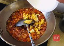 Illustration of how to make hand-made egg and tomato noodles 13