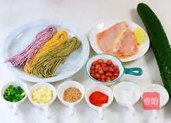Low-calorie Illustration of how to make summer cold noodles 1