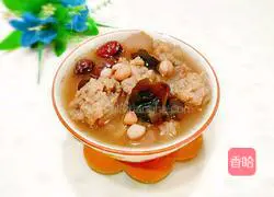 Agaric, Red Dates, Peanut Beef Illustration of how to make tendon soup 17