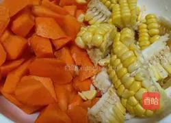Carrots Corn ribs soup recipe 2