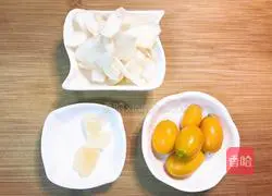 Illustration of how to make kumquat and steamed lily 1