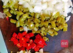 Illustration of how to make kimchi hand-made noodles 6