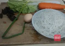 Illustration of making colorful fried rice noodles 2