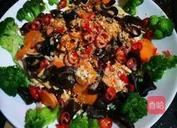 Illustration of how to make sesame sauce with mixed vegetables 7