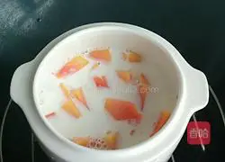Illustration of how to make papaya milk 4