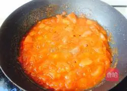 Illustration of how to make tomato and egg noodles 17