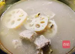 Rice, beans, lotus root and pork ribs soup recipe 5