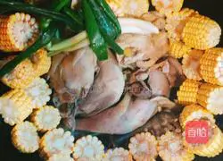 Illustration 6 of how to make Bawang Hua Hai Huang San Bao Corn Chicken Soup 