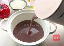 Illustration of how to make rice black rice paste 12