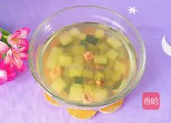 Illustration of how to make winter melon skin rose tea 9