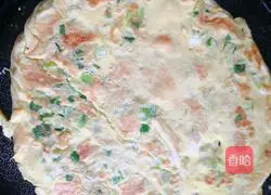 Illustration of how to make green onion egg pancake 6