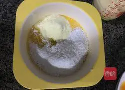 Illustration of how to make butter-free coconut filling 1