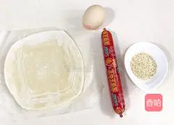 Illustration of how to make sausage flying cake rolls 1