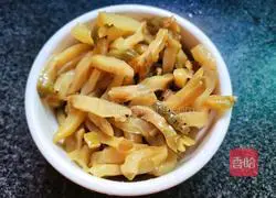 Illustration of how to make mustard pork shredded soup 5