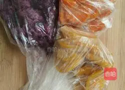 Illustration of how to make three-color taro balls (handmade) 5