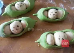 Illustration of how to make pea pod steamed buns 18