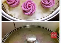 Illustration of how to make purple potato milk steamed buns 12