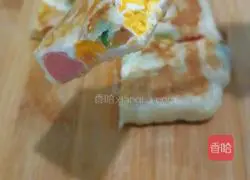 Illustration of how to make egg hand cakes 11