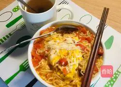 Illustration of how to make tomato and egg noodles 5