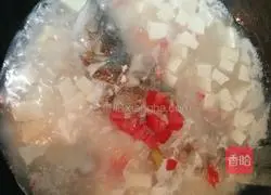 Stewed seabass and tofu Illustration of how to make soup 8