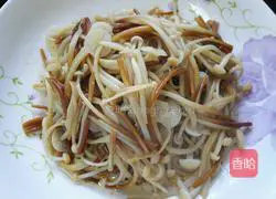 Illustration of how to make cold enoki mushrooms 7