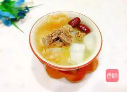 Illustration of how to make white radish, white fungus and beef brisket soup 16