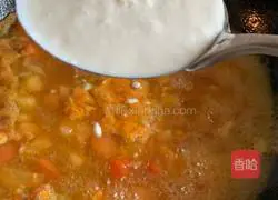 Illustration of how to make tomato and egg gada soup 18