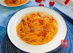 Illustration of how to make tomato braised meat sauce pasta 10