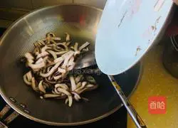 Illustration of how to make shredded squid and fried leeks 7