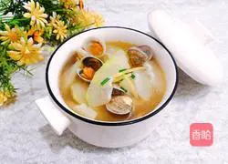 Illustration of how to make fresh clam and winter melon soup 18