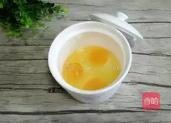 Illustration of how to make steamed egg custard 2