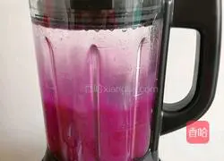 Illustration of how to make yam and purple sweet potato milk 3