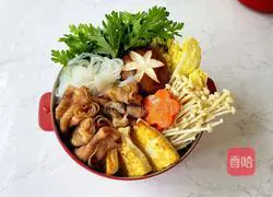 Illustration of homemade Japanese sukiyaki recipe 7