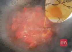 Illustration of how to make tomato and egg drop soup 9