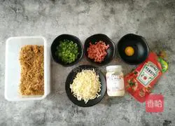 Illustration of how to make seaweed and meat floss bread 13