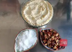 Illustration of how to make rhubarb rice and sticky bean buns 2