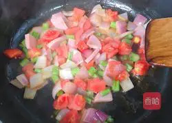 Illustration of how to make spicy tomato pasta 6