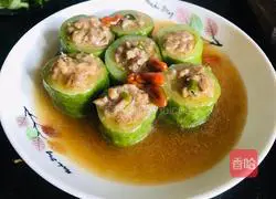 Illustration of how to make cucumber stuffed with meat 13