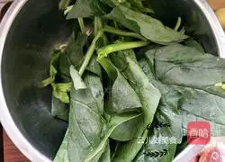 Illustration of how to make hand-rolled spinach noodles 1