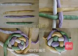 Illustration of how to make hydrangea steamed buns 6