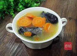 Illustration of how to make radish, wolfberry and black-bone chicken soup 9