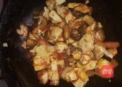 Illustration of tomato, winter bamboo shoots, mushrooms and tofu soup 11