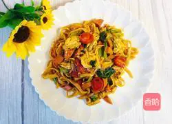 Illustration of how to make fried noodles with vegetables 7
