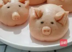 Illustration of how to make piglet fresh meat buns 14