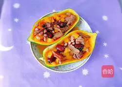 Illustration of how to make papaya, bigfoot mushroom, coconut milk and duck soup 19