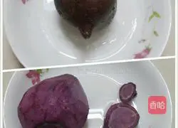 Illustration of how to make taro and purple sweet potato syrup 2