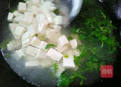 Illustration of how to make shepherd's purse tofu soup 8