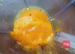 Illustration of how to make low-fat pumpkin milk juice 8