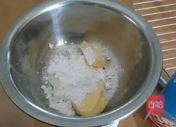 Illustration of making cream cheese biscuits 2